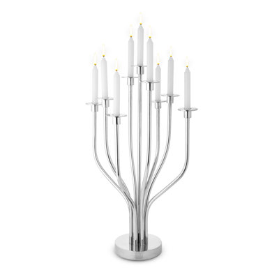 Radiant Tree 24" Stainless Steel Tabletop Candelabra