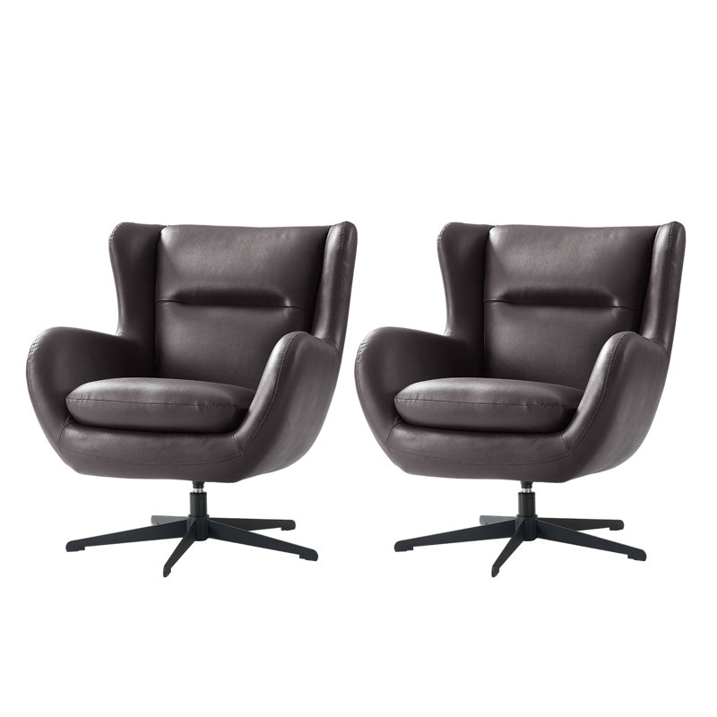 Fauteuil à oreilles Arcana, Brun