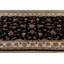 Tapis noir noué à la main de conception unique 5 pi 10 po x 9 pi 2 po