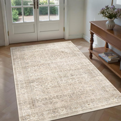 Tapis délavé lavable, antidérapant et doux