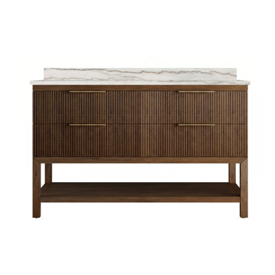 Comptoir de meuble-lavabo en noyer riche 48 po x P 22 po Bristowe