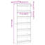 Armoire à livres vidaXL en bois d'ingénierie noir 39,37 x 11,81 x 77,95 po-1615826485-1615826487
