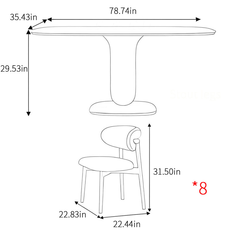 Creamy style simple rectangular dining table sets