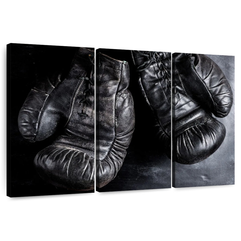 Sireci Black Boxing Gloves, 42" H x 65" W
