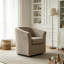 Fauteuil demi-tonneau pivotant en similicuir-1848889822