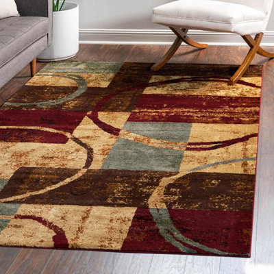 Adetomiwa Geometric Multi Area Rug