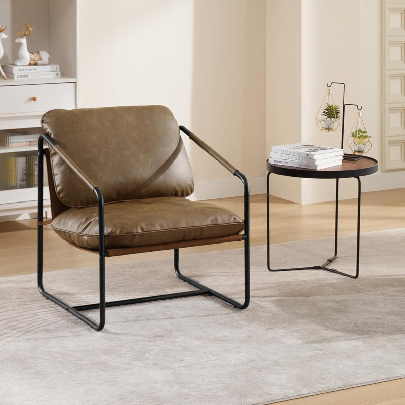 Adayah 65cm Wide Tufted Armchair, Brown