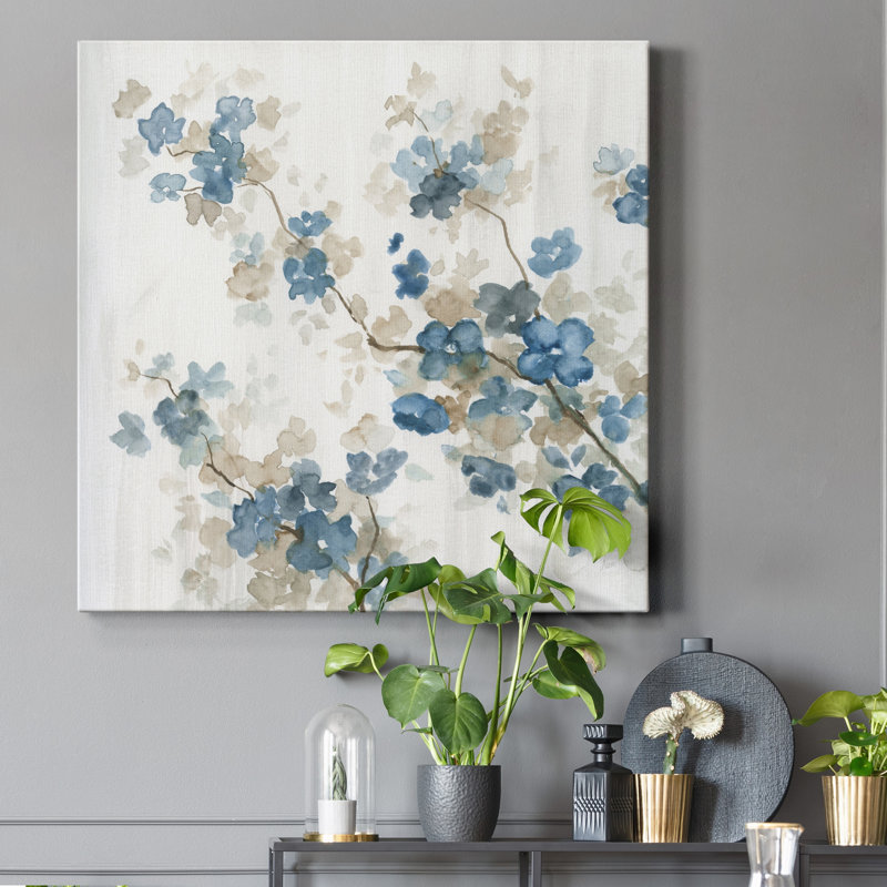 Cornouiller bleu II - impression sur toile tendue, H 32 po x l 32 po x P 1 po