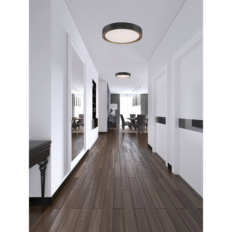 Plafonnier encastré à DEL 1 lumière Courtois, 4 000 K, Noir mat, H 3,25 po x l 20 po x P 20 po