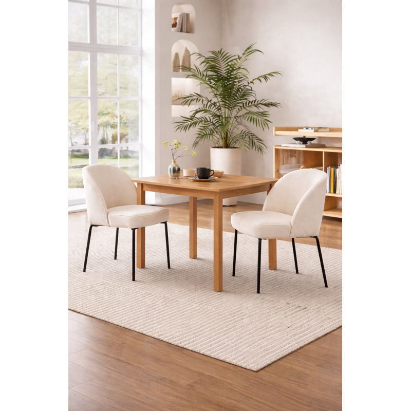 Chaise de salle à manger rembourrée en tissu Parsons (ensemble de 2)