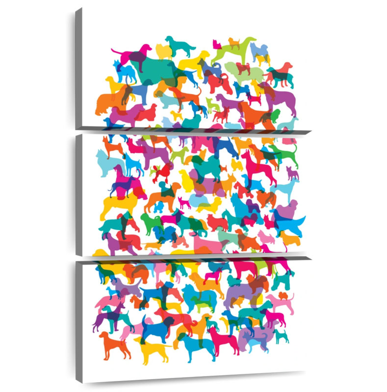 Brampt Dogs I, 50" H x 32" W
