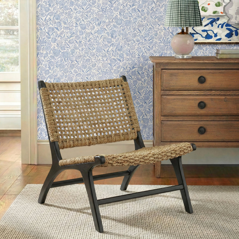Shireen Upholstered Accent Chair, Black