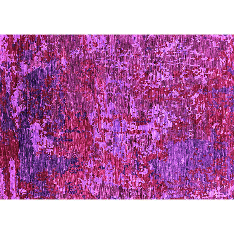 Tapis damassé rose / mauve fabriqué à la machine, Rectangle 3 pi x 5 pi