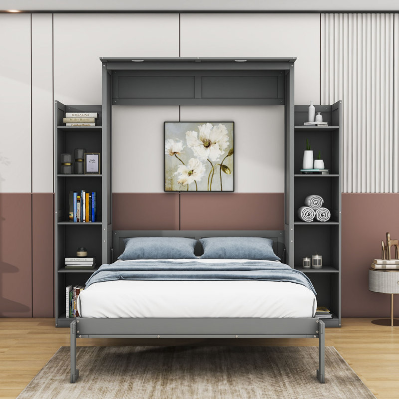 Lit escamotable Kirthana, Grand, gris