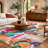 Premium Machine Washable Dream Shag ADS200 Tropical Birds Rug-1839530292