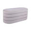Banc avec rangement en velours taupe