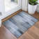 Machine Washable Indoor/Outdoor Xhevrie Denim Rug