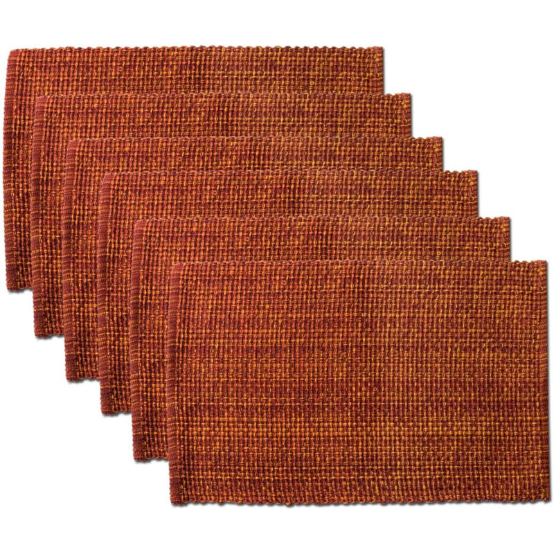 Ensemble de napperons 100% coton pour salle à manger, Brun