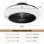 Ventilateur de plafond 18 po à profil bas avec 3 couleurs DEL et ventilateur encastré réversible avec télécommande-1439331538