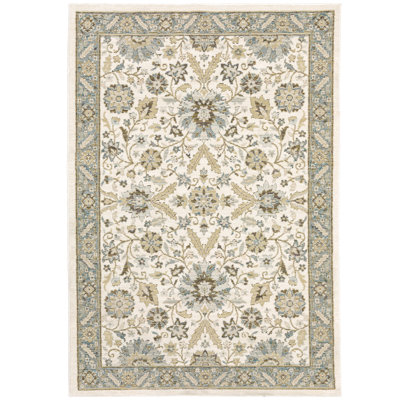 Tapis pierre / ivoire Alair Borders