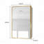 Armoire à pharmacie murale ou miroir encastrée en métal doré 16 x 28 pouces avec miroir