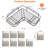 Kylis Corner Shower Caddy with 11lbs Capacity Per Shelf No-Drill Adhesive Mount Rustproof