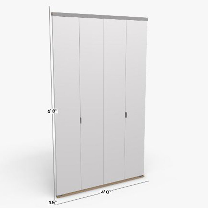 White Primed Smooth Solid Core MDF Bi-Fold Closet Door