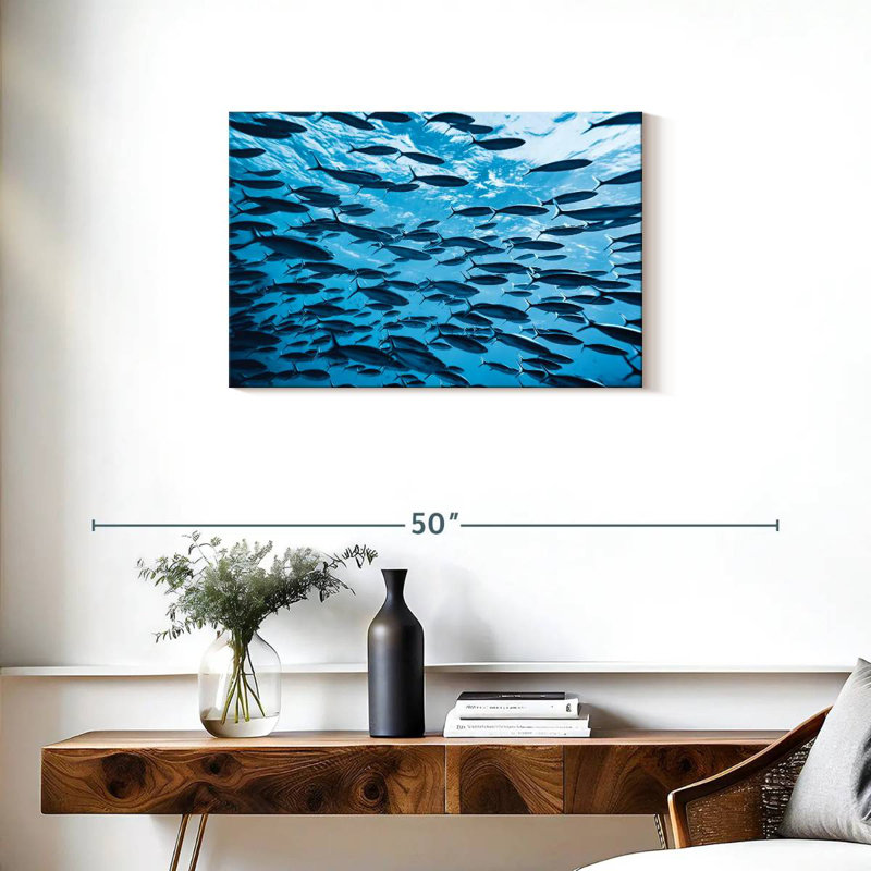 Brampt, école de poissons tropicaux, H 20 po x l 30 po