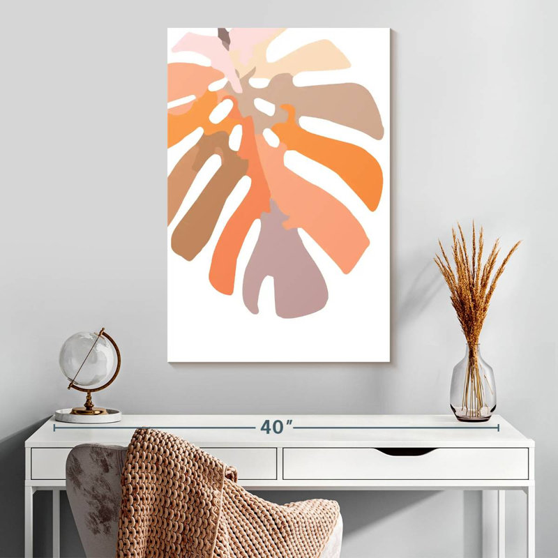 Blush Monstera I, 30" H x 20" W