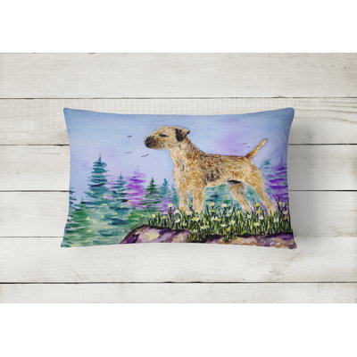 Border Terrier Outdoor Reversible Throw Pillow
