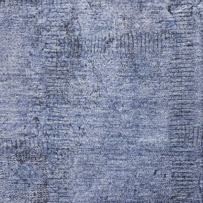 Tapis à poil long de qualité supérieure lavable à la machine ADS685, Bleu, 9 pi x 12 pi