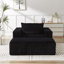 Canapé en éponge avec repose-pieds amovible Corduroy-1490766606