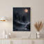 «Gallery Wrap», art mural sur toile pour le salon, la chambre à coucher, le bureau ou le vestibule - décoration murale décorative avec des falaises au clair de lune-130486049-130486050