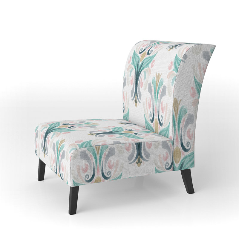 Fauteuil de chambre rembourré Green Damask