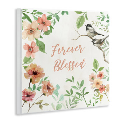 Forever Blessed Floral Wall Plaque Art by Nan
