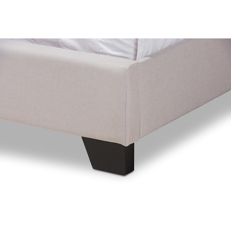 Upholstered Standard Bed, King, Beige