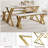 Square Dining Table Set for 4, Extendable Wooden Table with Upholstered Chairs, Compact Kitchen Set-261397115-261397118-261397119