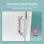 2Set l 68-72 "x H 76" portes de douche coulissantes simples sans cadre avec tampon, installation réversible, porte en verre trempé de 3 mm (3/8 po) (10 mm de large) et porte de douche coulissante pour salle de bain