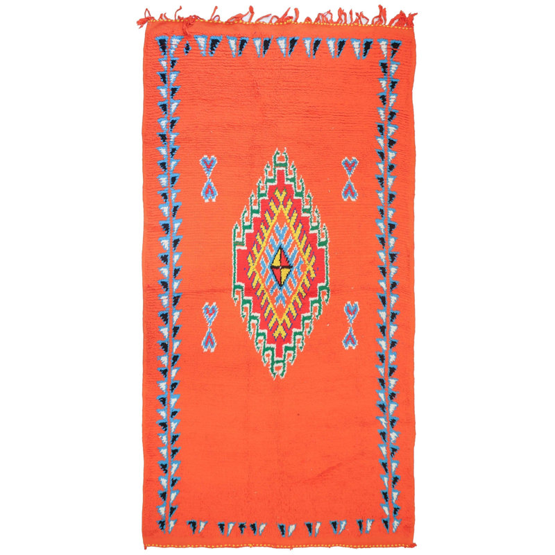 Tapis marocain rectangulaire en laine unique 5 pi 7 po x 10 pi 9 po Moroccan Rugs