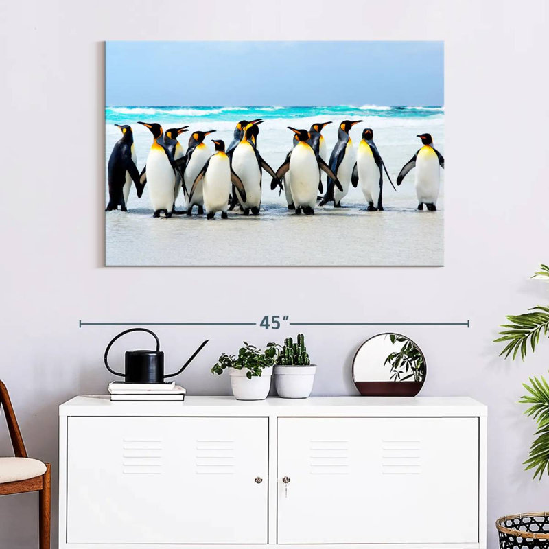 Crowle Penguins aux îles Falkland, H 26 po x l 39 po