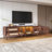 Rattan TV Stand With 3 Cabinets & 2 Drawers, Rattan-Inspired Media Console Table For Tvs Up To 80'', LED Light Entertainment Center, TV Cabinet For Living Room, Bedroom, Home Theatre, TV Stand-591191683