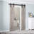 Classic Design Sliding Standard Double Barn Door Hardware Kit (Not Include Door)-63065861