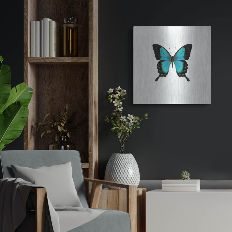 «Blue Butterfly» par PhotoINC Studio, H 24 po x l 24 po
