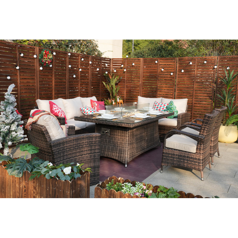 8 - Person Patio Conversation Set with Cushions