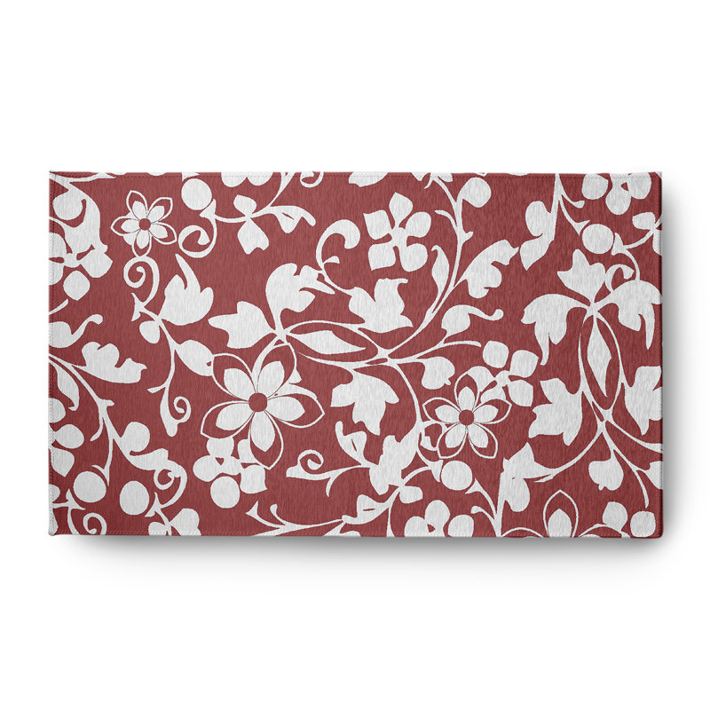 Chenille Floral Indoor Rug, Rectangle 3' x 5'