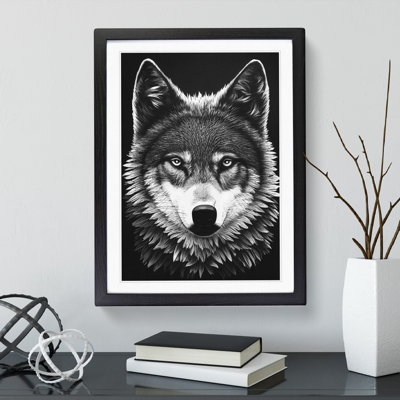 Monochrome Wolf No.5 - Wall Art