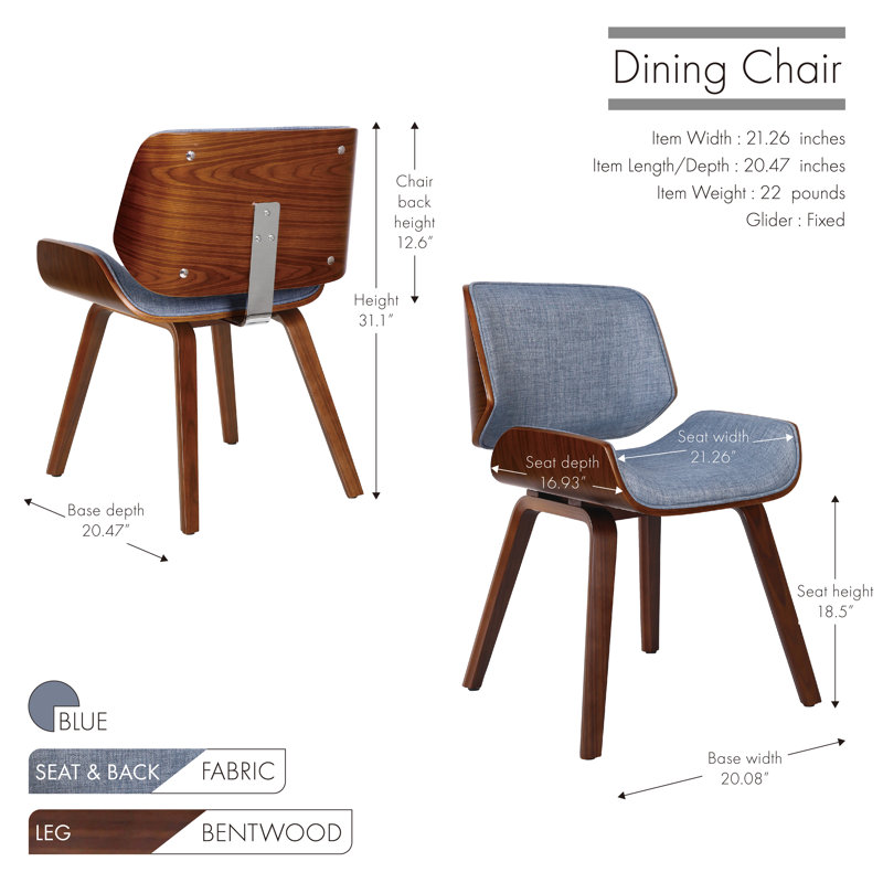 Chaise d'appoint Aleron, Bleu