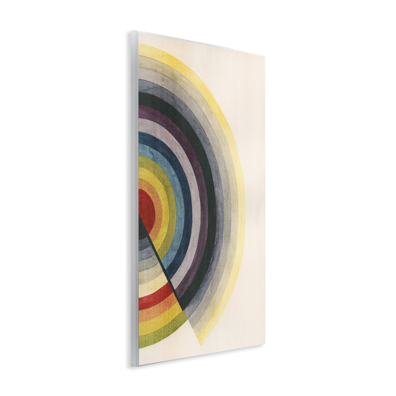  Art mural rond rond par Grace Popp, H 15 po x l 10 po