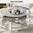 Mirrored Round Coffee Table with Crushed Diamond, 2 Tier Coffee Table with Glass Storage for Living Room, Sliver-464057725