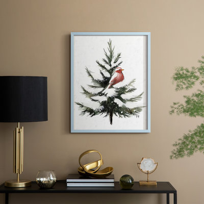 «Christmas Holiday Art» CECLII, reproduction d'art encadrée - bois massif